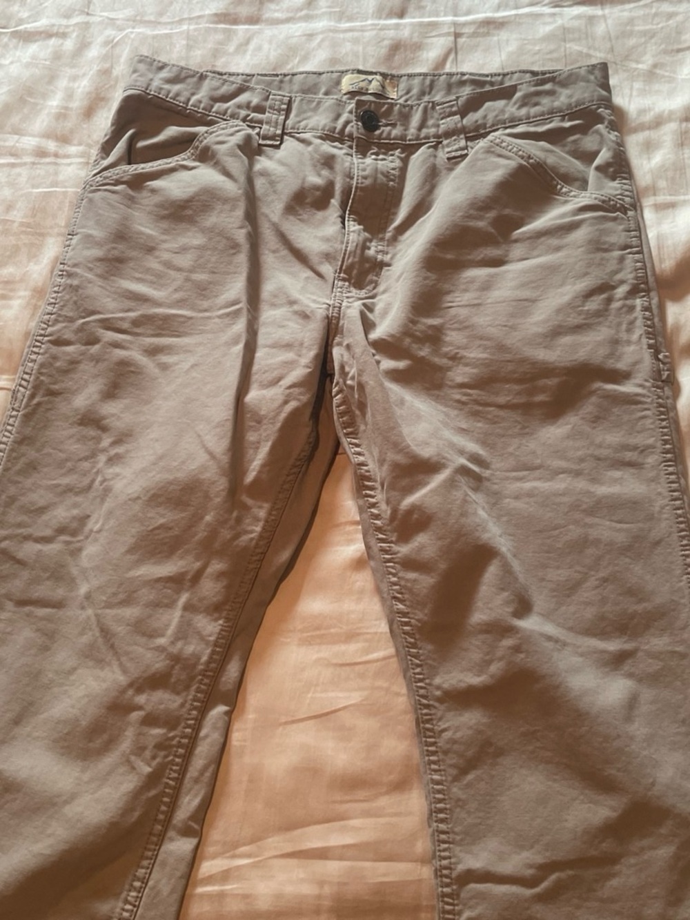 Men's Slim Straight Chinos in Taupe